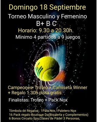 poster del torneo TORNEO MASCULINO Y FEMENINO