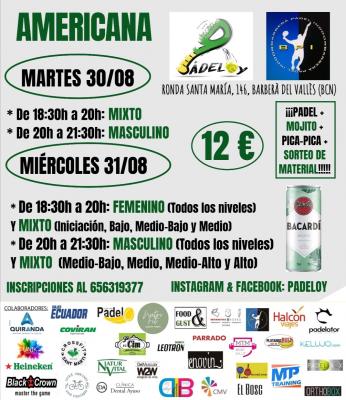 poster del torneo AMERICANA PADELOY