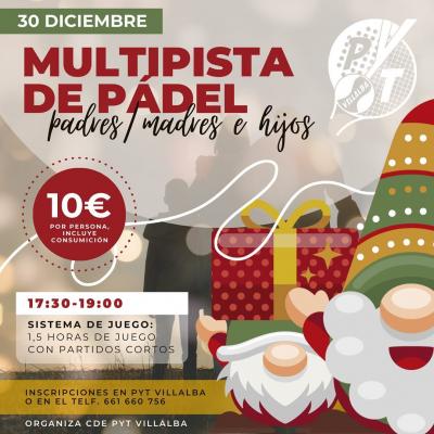 poster torneo MULTIPISTA DE PÁDEL PADRES/MADRES E HIJOS