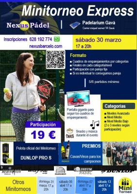 poster del torneo 💪🏼 EXPRESS NEXUS PADEL !