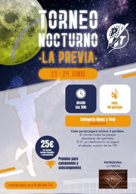 poster del torneo TORNEO NOCTURNO LA PREVIA