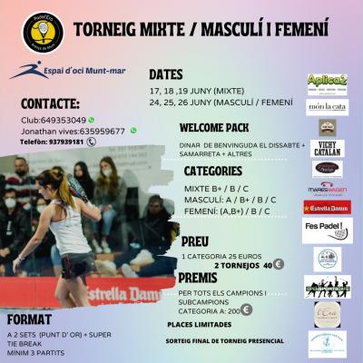 poster del torneo TORNEIG MIXTE / MASCULI I FEMENI