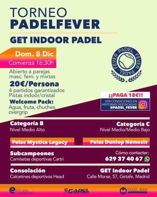 poster del torneo TORNEO PADEL FEVER - MASCULINO, FEMENINO Y MIXTO