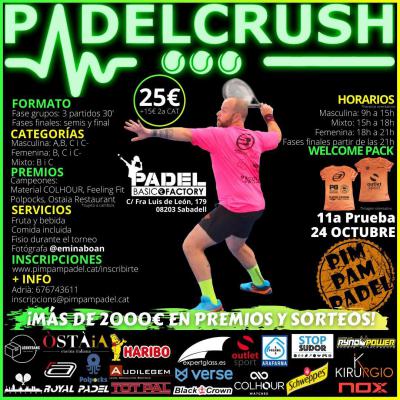 poster del torneo 11ª PRUEBA PADELCRUSH