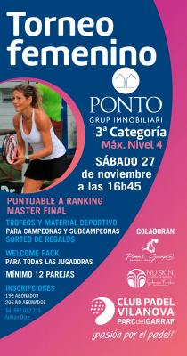 poster del torneo TORNEO FEMENINO 3A CATEGORÍA