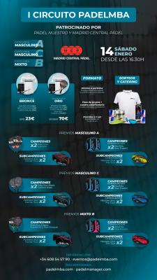 poster del torneo TORNEO PADELMBA BY PADELNUESTRO - MADRID CENTRAL PADEL
