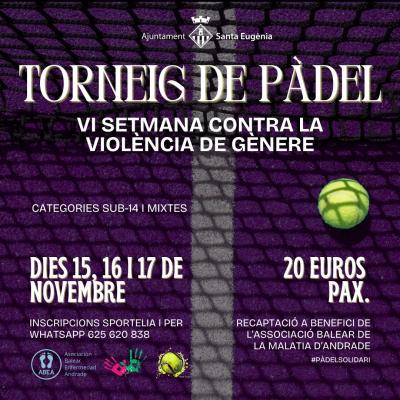 poster torneo TORNEIG CONTRA LA VIOLÈNCIA DE GÈNERE 25N