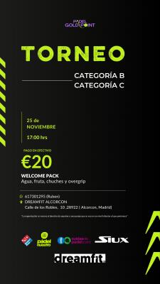 poster del torneo TORNEO PADELGOLDPOINT