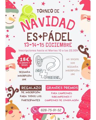 poster torneo TORNEO DE NAVIDAD ES+PADEL
