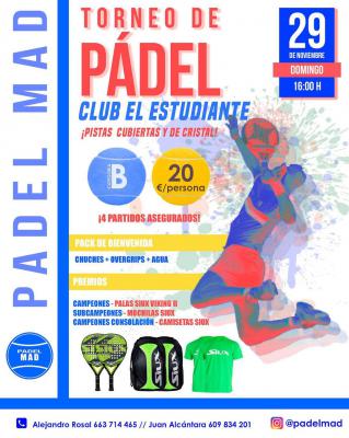 poster del torneo TORNEO DE PADEL