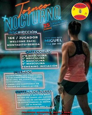 poster del torneo TORNEO NOCTURNO