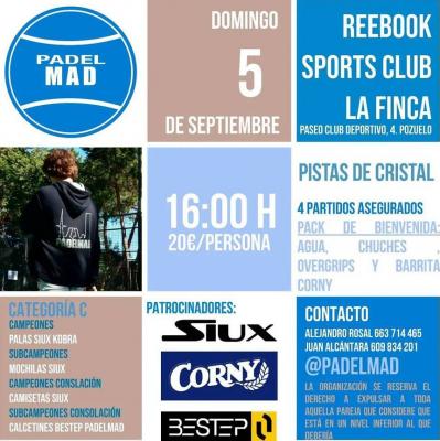 poster del torneo TORNEO PADELMAD