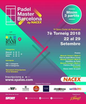 poster del torneo 7è TORNEIG PADEL MASTER BARCELONA
