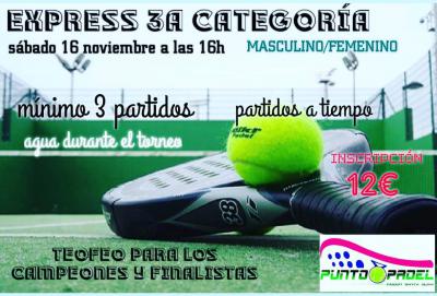 poster del torneo EXPRESS 3ª CATEGORÍA