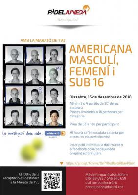 poster del torneo AMERICANA MASCULÍ FEMENÍ i SUB16