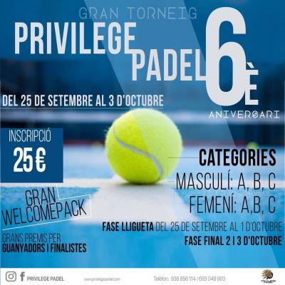 poster torneo TORNEIG 6È ANIVERSARI
