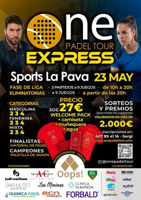 poster del torneo ONE PÁDEL TOUR EXPRESS