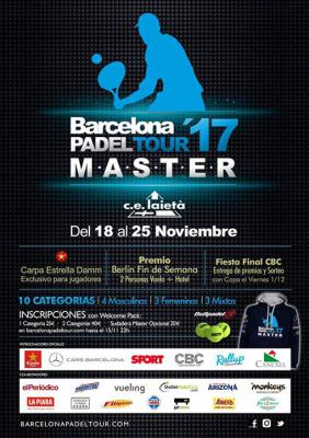 poster del torneo MASTER BARCELONA PADEL TOUR 2017