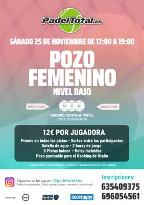 poster del torneo POZO FEMENINO - NIVEL BAJO
