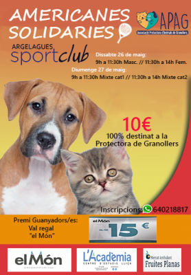 poster torneo AMERICANES SOLIDARIES APAG