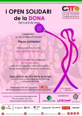 poster del torneo I OPEN SOLIDARI DE LA DONA