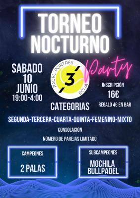 poster del torneo TORNEO NOCTURNO SABADO 10 JUNIO