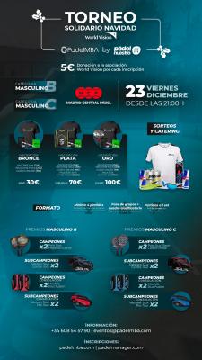 poster del torneo TORNEO SOLIDARIO NAVIDAD - PADELMBA BY PADELNUESTRO
