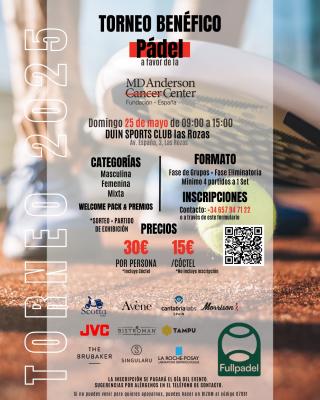 poster del torneo TORNEO BENÉFICO FULLPADEL X MD ANDERSON