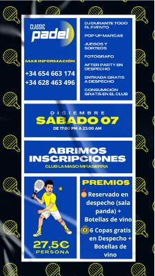 poster torneo CLASSIC PADEL