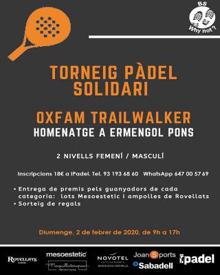 poster del torneo TORNEIG SOLIDARI OXFAM TRAILWALKER