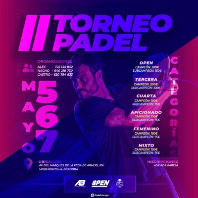 poster del torneo II TORNEO DE PÁDEL (MONTILLA)