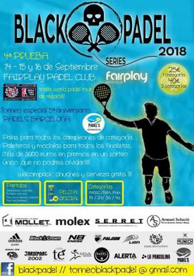 poster del torneo 4ª PRUEBA DEL BLACK PADEL SERIES 2018