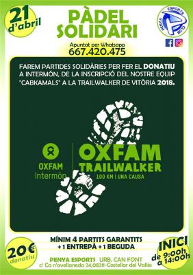 poster del torneo TORNEIG SOLIDARI OXFAM TRAILWALKER