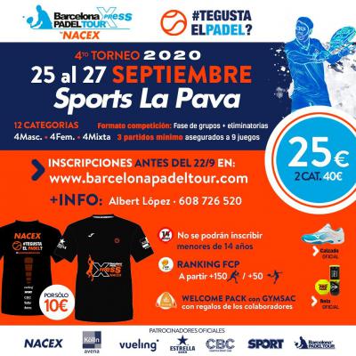 poster del torneo 4º TORNEO 2020 - BARCELONA PADEL TOUR BY NACEX
