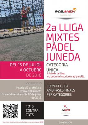 poster del torneo 2ª LLIGA MIXTES