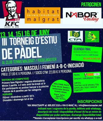 poster del torneo III TORNEIG D'ESTIU