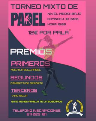 poster del torneo TORNEO MIXTO DE PADEL