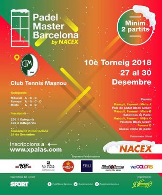 poster del torneo 10è TORNEIG PADEL MASTER BARCELONA 2018