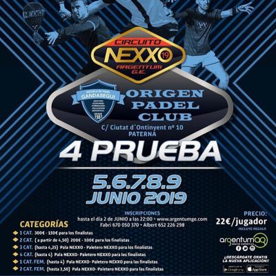 poster torneo 4ª PRUEBA CIRCUITO NEXXO