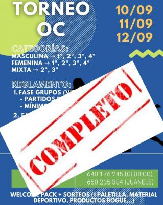 poster del torneo TORNEIG OLESA CENTRAL