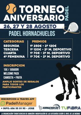 poster del torneo TORNEO ANIVERSARIO PADEL HORNACHUELOS