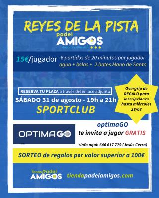 poster del torneo REYES DE LA PISTA OPTIMAGO