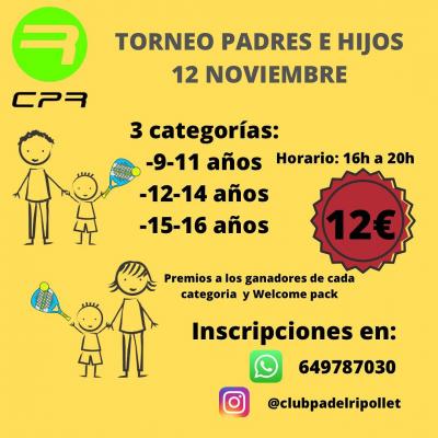 poster del torneo TORNEO PADRES E HIJOS
