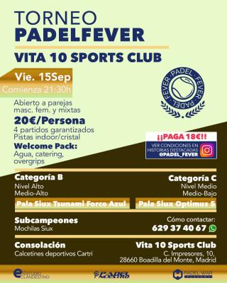 poster del torneo ¡ÚLTIMAS PLAZAS! - ABIERTO A PAREJAS MASCULINAS, FEMENINAS Y MIXTAS