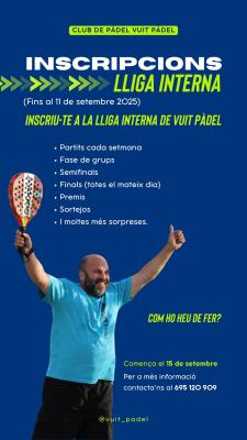 poster torneo LLIGA INTERNA VUIT PADEL