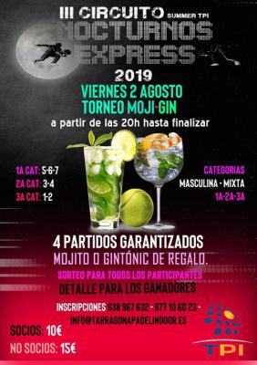 poster del torneo III CIRCUITO SUMMER TPI - NOCTURNOS EXPRESS - TORNEO MOJITO GIN