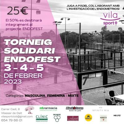 poster del torneo TORNEIG DE PÀDEL SOLIDARI