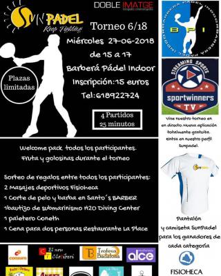poster del torneo SUNPADEL 6/18