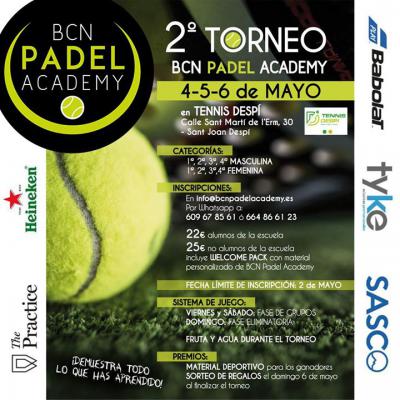 poster del torneo 2º TORNEO BCN PÀDEL ACADEMY