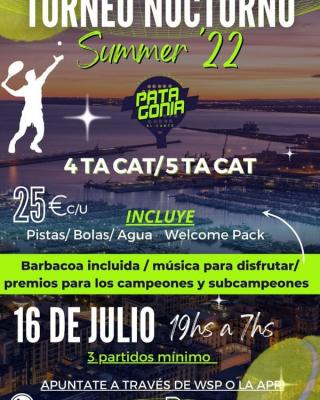 poster del torneo TORNEO NOCTURNO SUMMER '22